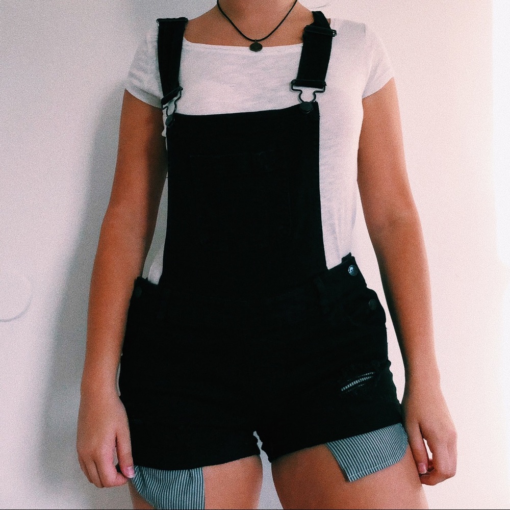 black overalls
